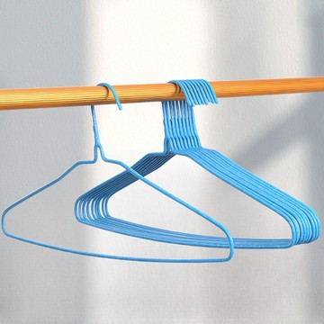 YOYOKI 樂活家加粗浸塑衣架 40cm  10個  顏色隨機