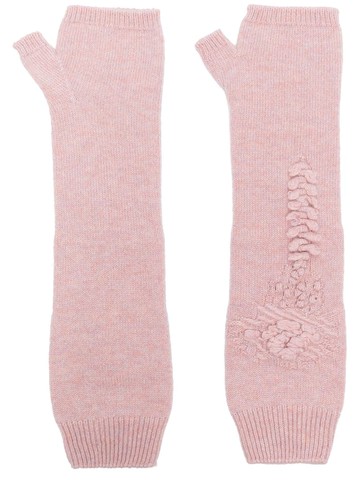 Barrie - cashmere fingerless mittens - women - Cashmere - One Size - Pink