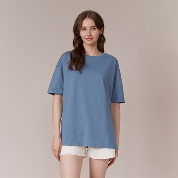 GIORDANO 女裝寬鬆開衩上衣 - 68 海軍藍