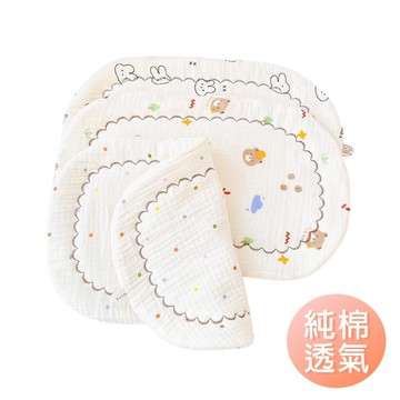 嬰兒枕頭墊 加厚八層紗透氣枕巾 寶寶枕頭透氣枕巾 拍嗝巾 雙面多功能紗布巾-雪倫小舖