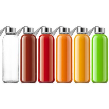 創意500毫升玻璃飲料瓶 果汁玻璃瓶 泡茶瓶 酵素瓶玻璃隨手杯杯子