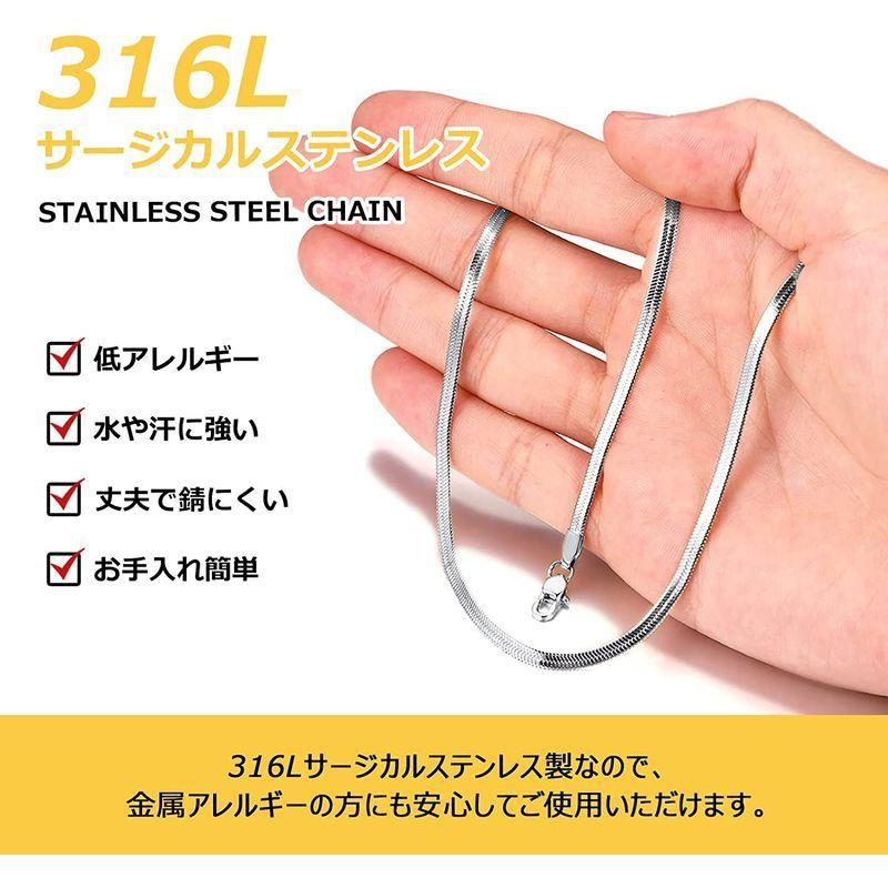 ChainsPro ステンレス ネックレス レディース シルバー チョーカー 長