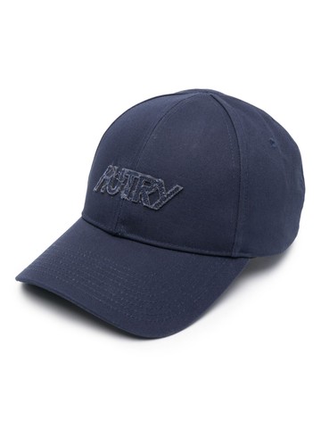 Autry - logo-appliqué cotton cap - men - Cotton - One Size - Blue