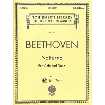 【凱翊︱Schirmer】貝多芬 夜曲Op.42 中提琴與鋼琴 BeethovenNotturno