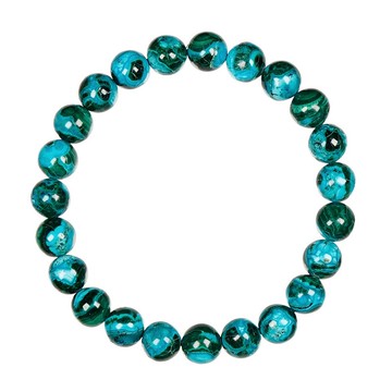 【正佳珠寶】矽孔雀石 頂級矽孔雀鳳凰松 8-8.3mm 矽孔雀石手珠