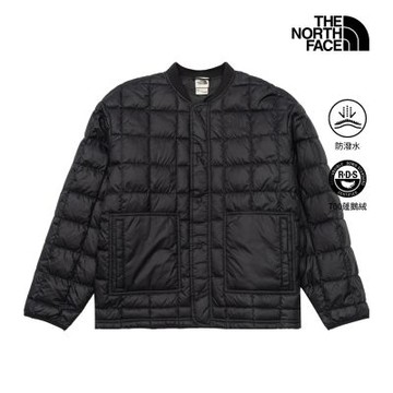 【The North Face 官方旗艦】北面男款黑色DWR防潑水寬鬆羽絨外套｜8J5TJK3