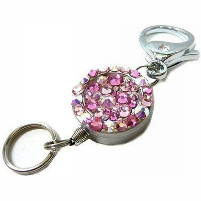 一部予約 デザイン ビジュー ピンクモーション キーホルダー 伸びる Nm キーホルダー リール リール式 キーホルダー フック付 ワイヤー 財布 帽子 ファッション小物 Www Legalclarity Co Uk