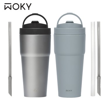 【WOKY 沃廚】純鈦Ti渾圓杯770ml (抗熱款)+ 渾圓杯770ml