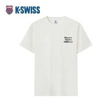 K-SWISS 短袖T恤 T-SHIRTKC7622MUTS22 男上衣 男裝 白色 109878-115