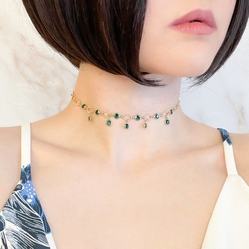 GR / 滴落的神秘祖母綠 頸鍊 SV200GR