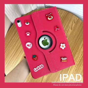 卡通diy新款iPad Air4保護套mini5平板殼pro11可愛10第十代9適用蘋果air6皮套360旋轉2迷你3防摔10.2寸休眠7