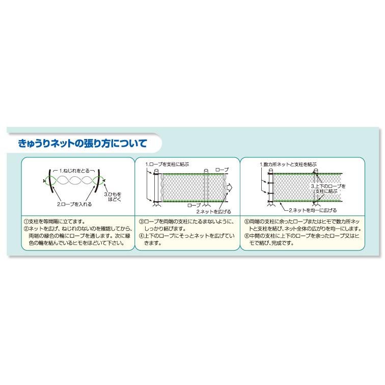 きゅうりネット 白緑 18cm目×1.8ｍ×50ｍ