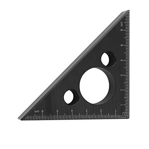 三角定規 トライアングル定規 測定ツール アルミニウム合金木工三角定規 45度厚さ高さ定規 分度器木工用測定ツール