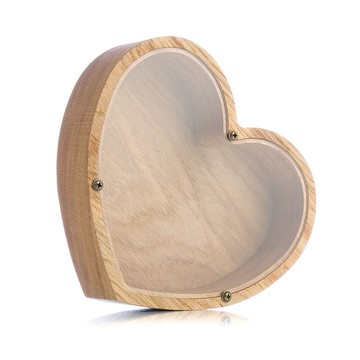 個性化存錢罐 HEART Wood coin bank 情人節禮物