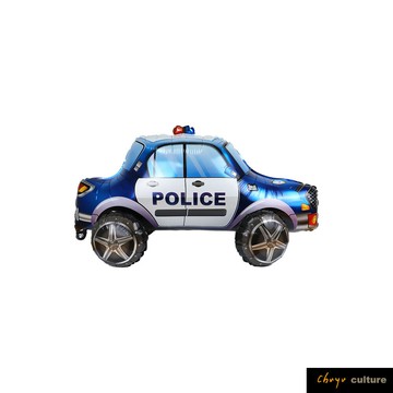 珠友 DE-03263 派對佈置-立體鋁箔警車造型氣球/車車汽球/小孩玩具/充氣玩具
