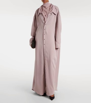 Y/Project Turtleneck mesh-trimmed shirt dress