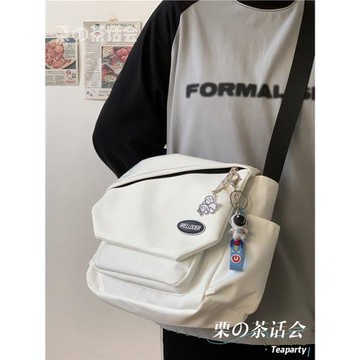 日系ins風斜挎包男工裝郵差包 休閑大容量潮牌學生上課單肩包包女