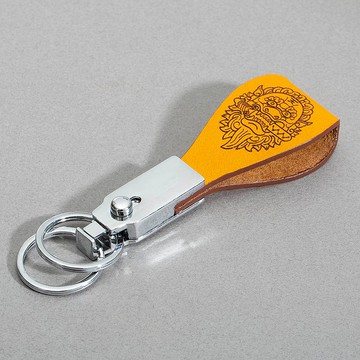 安平劍獅植鞣皮革可拆環鑰匙圈