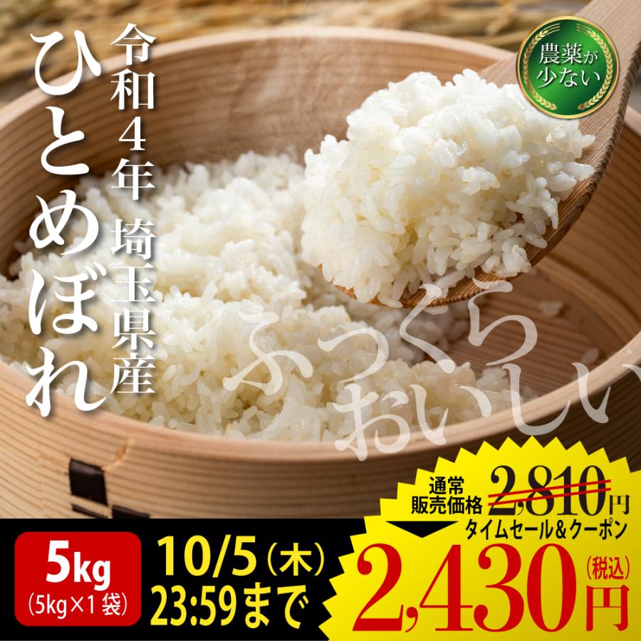 米 5kg お米 ひとめぼれ 送料無料 白米 新米 令和5年 埼玉県産（北海道・九州 300円）