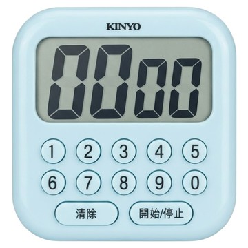 Kinyo 電子式多按鍵正倒數計時器  1入  電子式 青色