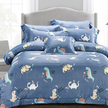 AGAPE雅家倍 - MIT3M法式天絲床包-小恐龍