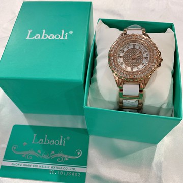 (2色可選)(Little bee小蜜蜂精品)Labaoli 拉寶莉 石英錶 女錶 上手不失望 滿面晶鑽 女款陶瓷錶