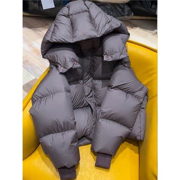 歐貨羽絨服女面包服外套小個子高級感輕薄短款連帽2024新款外套女