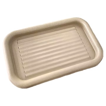 沐慕家居 桌面收納整理盤 奶茶色 4個 22x30cm