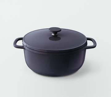 【福利品】//結帳輸入VMB8001享折扣// VERMICULAR 琺瑯鑄鐵鍋 OP2 22CM (海軍藍)-圓頭款