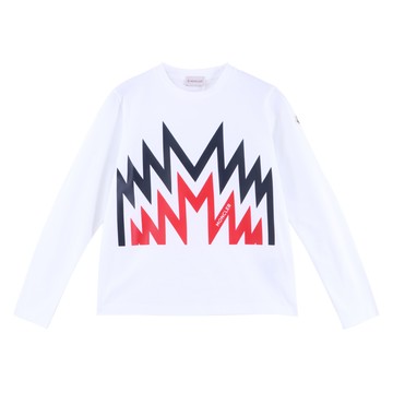 Moncler Enfant Kids 男童白色長袖T恤