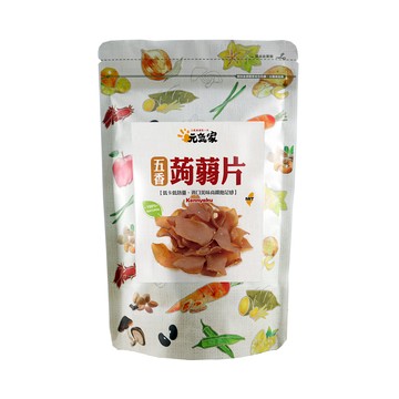 元氣家 高纖五香蒟蒻片 口感Q彈有嚼勁 富含膳食纖維 低卡低熱量 台灣製造  200g  1包