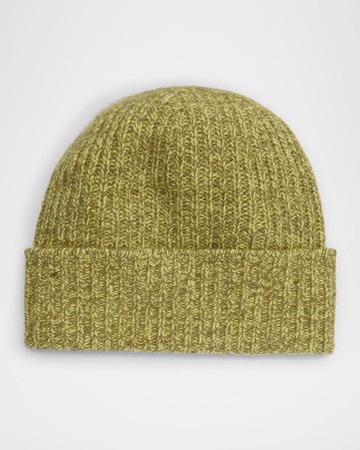 Two Tone Tweed Cashmere Beanie