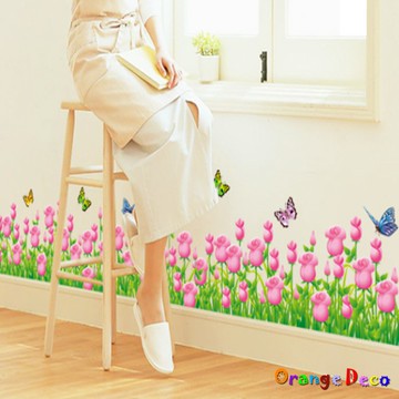 【橘果設計】鬱金香 壁貼 牆貼 壁紙 DIY組合裝飾佈置