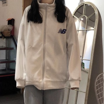 ins超火衛衣女初秋ins潮原宿bf慵懶風學生寬松拉鏈上衣服