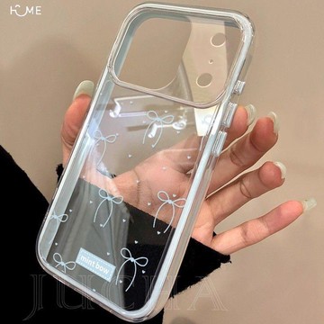 蝴蝶結適用iPhone17Promax手機殼蘋果17透明二合一13/16套15/14女