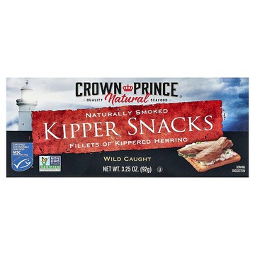 Crown Prince Natural, 醃魚零食，自然薰制，3.25 盎司（92 克）