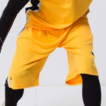 《Sasaki》長效性吸排籃球比賽短褲(湖人黃/黑)/874057