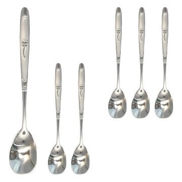 MIKA HOUSE 橘之屋 幸運草咖啡匙 #430不鏽鋼  不鏽鋼色  6支