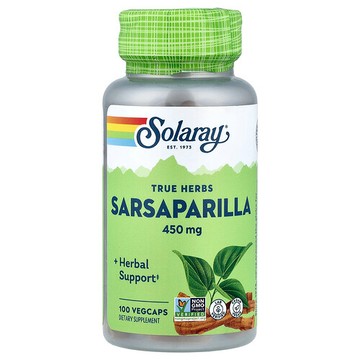 Solaray, 真實草本，菝契，450 毫克，100 粒素食膠囊