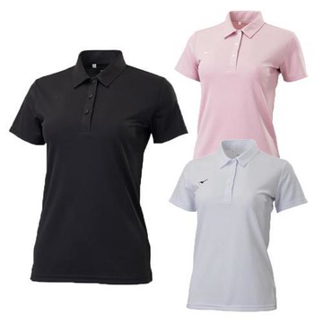 Mizuno 美津濃 短袖上衣 女裝 排汗Polo衫 黑/粉/白【運動世界】32TAC31809/32TAC31867/32TAC31801
