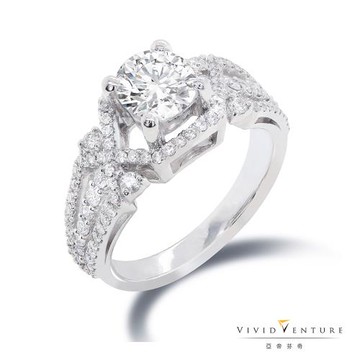 亞帝芬奇 GIA 1克拉 DSI2 3EX 八心八箭 鑽石 戒指 時尚自信 PT950鉑金台