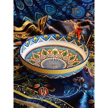 埃蘭迪爾波西米亞民族風陶瓷餐具哈瓦娜裝飾盆廚房儲物大盆水果盆