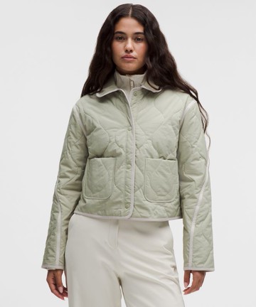 Wave-Quilt Insulated Shirt Jacket Size Medium