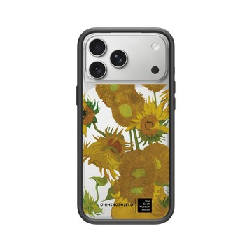 iPhone 17 Pro Max Mod NX -邊框背蓋組合 (相機按鈕) 黑 - Van Gogh Museum - 向日葵-透明