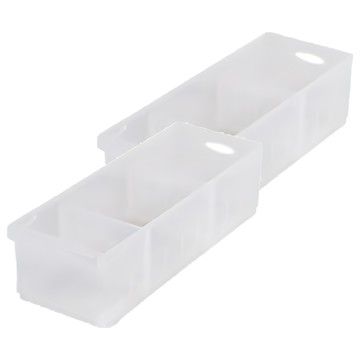 昌信生活 SENSE 多功能塑膠收納盒組 17(1號) RPP材質  收納盒17 x 45.5 x 12.8cm x 2個 + 隔板16 x 9.8 x 1.6cm x 4個  透明  1組