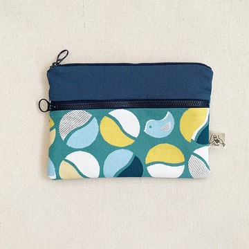 【River】大雙層拉鍊袋/彈珠/藍綠