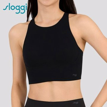 sloggi-GET ACTIVE 2.0 簡約時尚運動系列 兩穿式短版背心 經典黑
