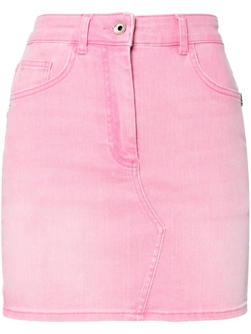 Patrizia Pepe - mid-rise denim miniskirt - women - Cotton/Elastane - 40 - Pink