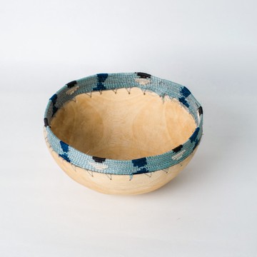 香草編織木碗 - A1 - 18cm - 盧安達