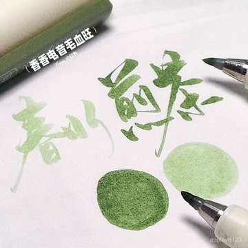 🔥99免運✨百通柔繪筆brush高顔值軟頭秀麗筆學生小楷書法筆彩色複古手賬筆 JGHF